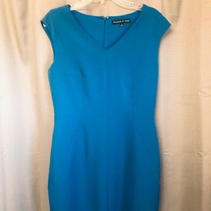 Royal blue midi business casual dress